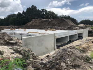 Box culvert and head wall construction (July 28, 2020 photo)
