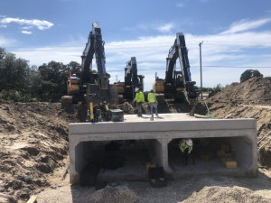 Box culvert installation at Curley Road (August 20, 2020 photo)