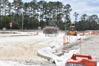 Construction of the connector road between old SR 52 (now CR 52) and new SR 52 (4-11-2023 photo)