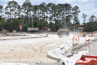 Construction of the connector road between old SR 52 (now CR 52) and new SR 52 (4-11-2023 photo)
