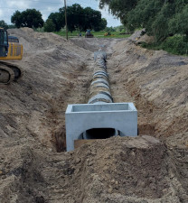 Pipe installation (July 15, 2020 photo)