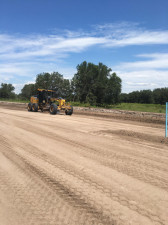 Grading the sub-grade soil (July 13, 2020 photo)