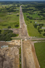 New alignment construction (August 18, 2020 photo)