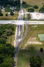 Looking north over Curley Road at the new SR 52 intersection (5/17/2022 photo)