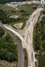 The new alignment of SR 52 is taking shape on the west end of the project, east of I-75 (4/14/2021 photo)