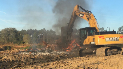 Clearing for future roadway --- January 2020