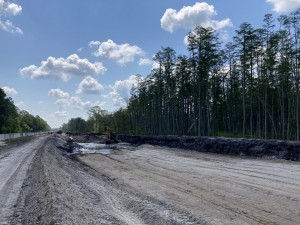Subsoil excavation along SR 50 for roadway widening (5/18/2022 photo)