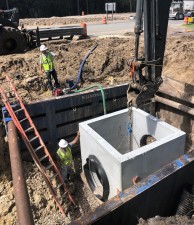 Storm water drainage structure installation (5/24/2022 photo)