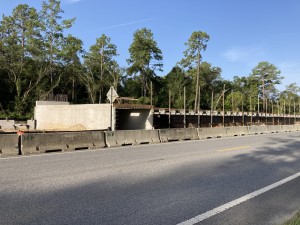 Box culvert construction along the new elevated roadway corridor (7/29/2022 photo)