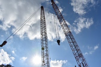 Cranes for bridge construction (11-3-2022 photo)