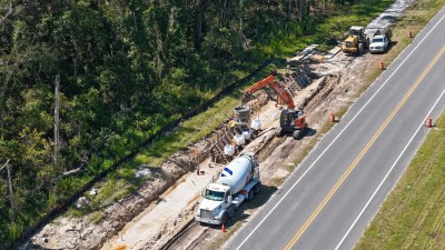 Drainage work on the south side of SR 50 (7-28-2025 photo)