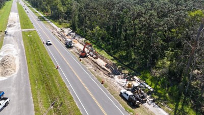 Drainage work on the south side of SR 50 (7-28-2025 photo)