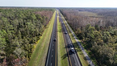 All lanes are now open as seen in this photo looking east over SR 50 (12-5-2025 photo)