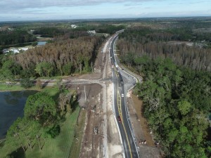 Road widening and roundabout construction at US 98 and Big Cypress Boulevard (12-3-2025 photo)