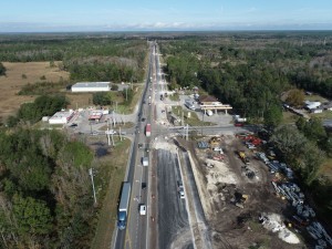 Road widening at US 98 and Rock Ridge Road (12-3-2025 photo)