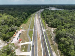 Looking south over US 98 to the south end of the project (6-29-2026 photo)