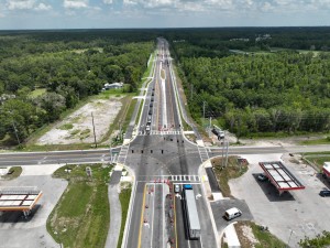 Looking south over US 98 at Rock Ridge Road (6-29-2026 photo)