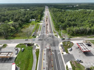 Looking south over US 98 at Rock Ridge Road (7-31-2026 photo)