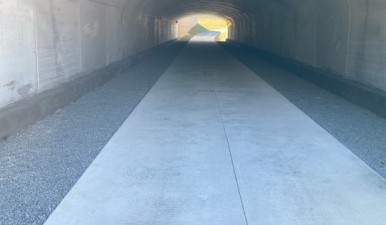 A view within the trail underpass (January 2022 photo)