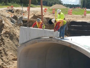 Putting the final pieces of the underpass into place (photo 9/21/2021)