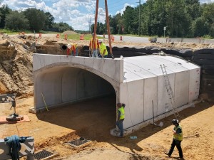 Putting the final pieces of the underpass into place (photo 9/21/2021)
