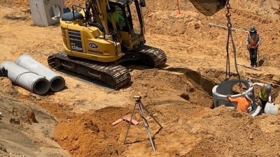 Storm water drainage structure installation (5/20/2021 photo)