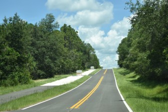 New asphalt and concrete trail along Delmane Drive (7/22/2021 photo)