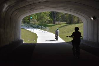 Looking east from within the US 41 underpass on March 22, 2022.