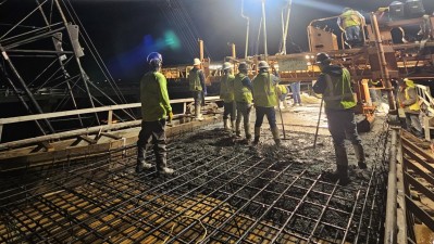 Crews prepare for concrete deck pour (April 2026 photo)