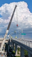 Looking east at the canopy install (September 2026 photo)