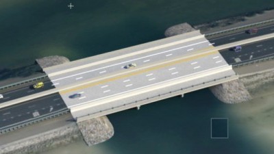 This drawing shows what the new SR 60 bridge on the Courtney Campbell Causeway will look like, located just west of Ben T. Davis Beach.