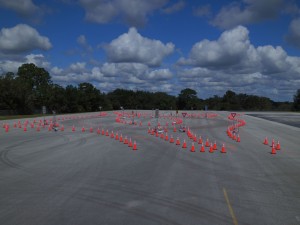 Roundabout test-track set up (10/13/2021 photo)
