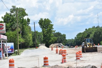 Construction in the northeast corner of US 98 and Citrus Way (5/17/2022 photo)