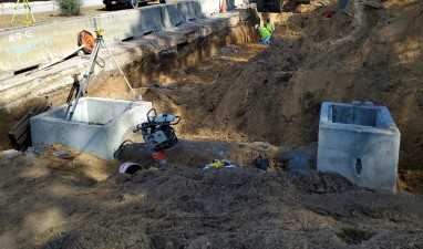Installing drainage system (2/16/2022 photo)