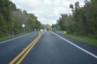 Looking north at new pavement on SR 39 in Crystal Springs (October 6, 2020 photo)