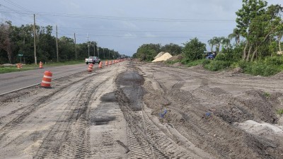 Image showing shoulder work along US 301 from Manatee County Line to SR 674 (Sun City Center Boulevard) Photo July 2026