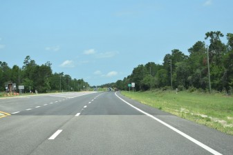 looking at new pavement at the beginning of the project near the Hernando County line (5-19-2025 photo)