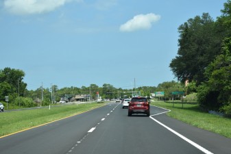 Westbound on US 98 approaching US 19 (5-19-2025 photo)