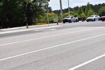 New U-Turn lane for southbound Bruce B. Downs Blvd. traffic to go north (3-31/2023 photo)