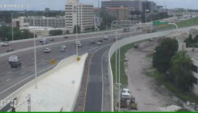 Traffic flowing well in additional lanes on northbound I-275 at West Shore Boulevard (August 6, 2020 photo at 12:50 p.m.)