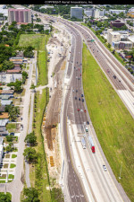 Looking west at I-275 between Lois Avenue and West Shore Boulevard. Roadway widening is on the left side of the highway. (May 14, 2020 photo)