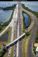 Widening work on northbound I-275 on the Tampa side of the Howard Frankland Bridge (2-18-20 photo)
