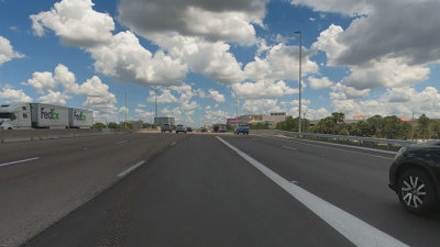 New northbound I-275 lanes opened August 6 at the entrance ramp from eastbound SR 60 (August 7, 2020 photo)