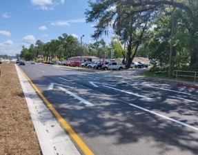 US 41 repaved and marked for final alignment (May 2022 photo)
