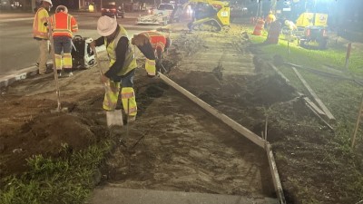New sidewalk installation along SR 60 west of Parson Road (Photo April 2026)
