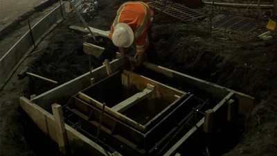 Concrete work for future utility box on SR 60 west of Parson Road (Photo May 2026)