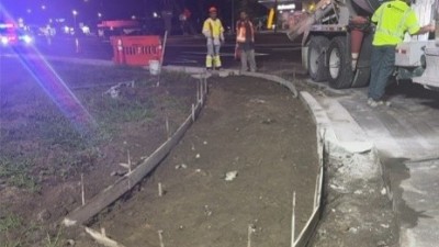 Image showing sidewalk installation work on SR 60 in Brandon (Photo July 2026)