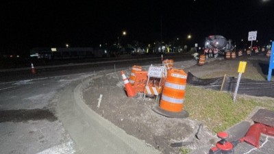 New roadway curb along SR 60 at Parson Road (Photo April 2026)