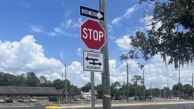 Image showing newly installed stop signs along SR 553 (Park Road) from US 92 (Baker Street) to north of I-4 (August 2026)