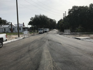 Looking east on Trilby Road, east of US 98 and the new roundabout (June 25, 2020 photo)